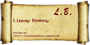 Lippay Bodony névjegykártya